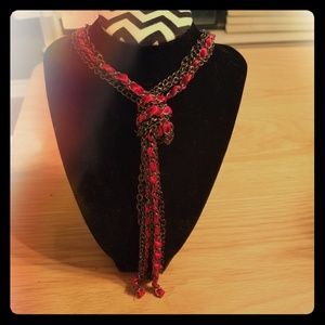 Red and black necklace